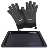 Backblech + 2Stk Ofenhandschuhe Passend Wie Zanussi 353193923/3 FüR Backofen