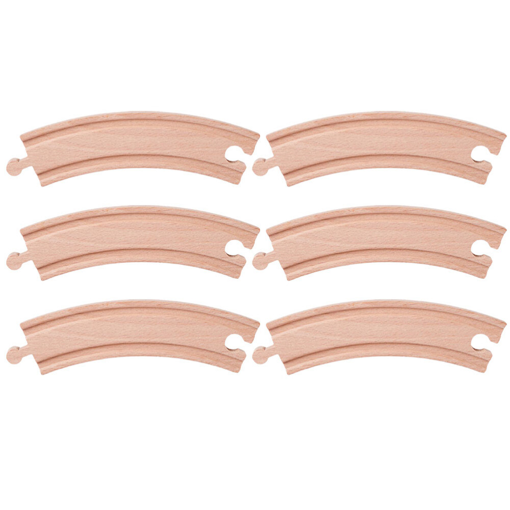 6 Pcs Wooden Track Child Train Replacement Parts Kidcraft Playset Toy for Kids