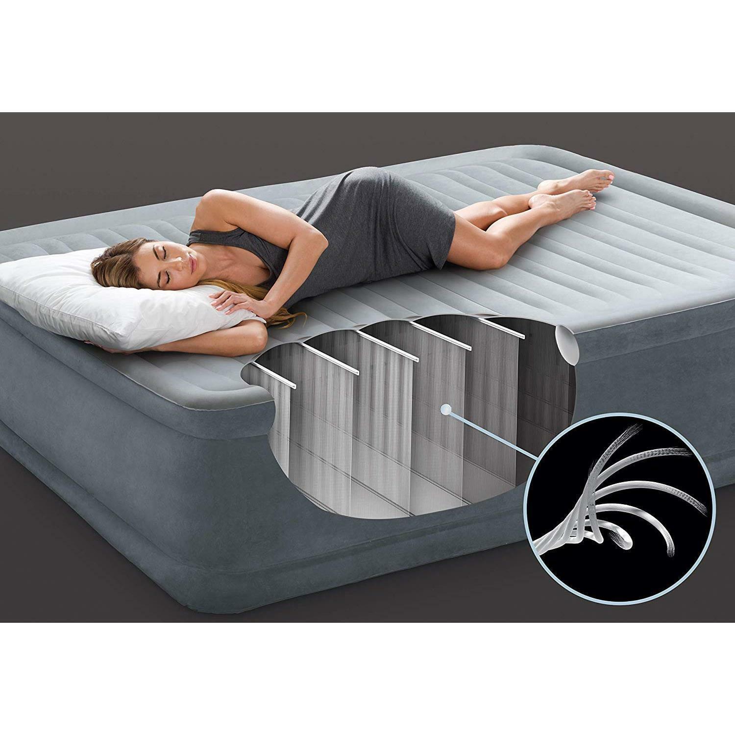 Intex Luftbett Comfort mit Pumpe 230V selbstaufblasend Luftmatratze Gästebett