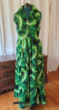 Unique Hand made Cotton Ankara print long button top collared tiered maxi dress