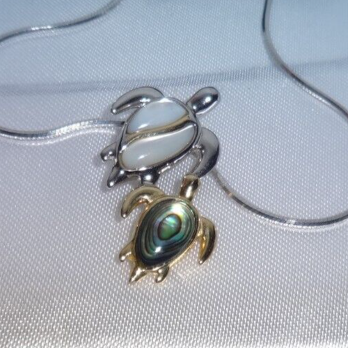 Na Hoku Hawaii Sterling 14k Gold Abalone Pearl Sea Turtle