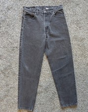 Vintage 1995 Levis 550 made in USA Red Tab Faded Black Wide Leg Taper 32x29
