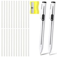 28 Pcs Chalk Pencil Refillable Cartridge Set, Sewing Fabric Pencils and White
