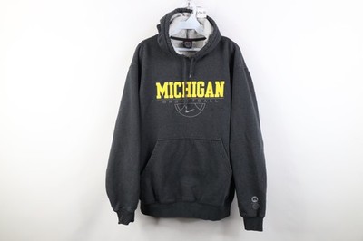 Vtg Nike Men M Travis Scott Mini Swoosh University of Michigan Basketball Hoodie
