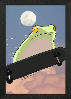 ästhetischer Frosch gerahmtes Wandbild Poster Leinwanddruck Bild