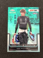 2025 Topps Chrome F1 Kimi Antonelli RC Rookie Teal Refractor /299 #185