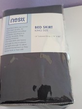 Nestl King Size Bed Skirt: NIP Dark Grey: 14 ...