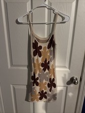 Neutral Toned Floral Knit Dress