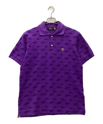 A BATHING APE short-sleeved polo shirt Size: M Purple Men