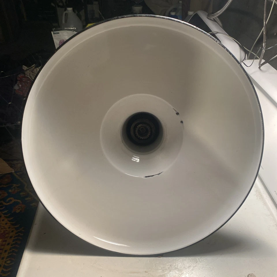 18” Vintage 1930s - 50s Industrial/Gas Station Light/Shade  - Image 2 of 4