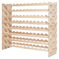 Uimoso Stapelbares Modulares Weinregal Aus Holz FüR 96 Flaschen