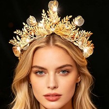 Greek Gold Leaf Crown for Women