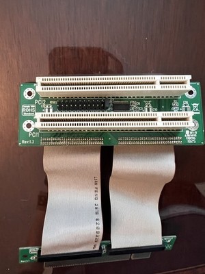 2-Slot 32-Bit PCI Flexible Ribbon Riser Card w/ Bracket for 2U Rackmount Chassis