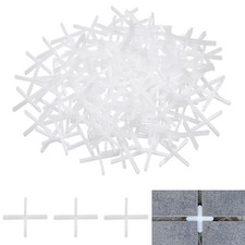 400Pcs Tile Spacers, 1.5mm 1/16" Cross Shape Wall Floor Tile Spacer, White