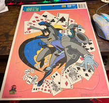 Vintage Golden Books 1995 Adventures of Batman Robin Frame Tray Puzzle Joker