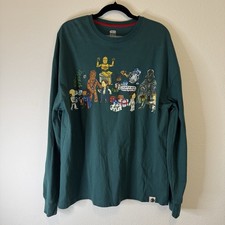 Star Wars Manga Larga Verde Navidad Hombre Grande De Disney World - Unisex