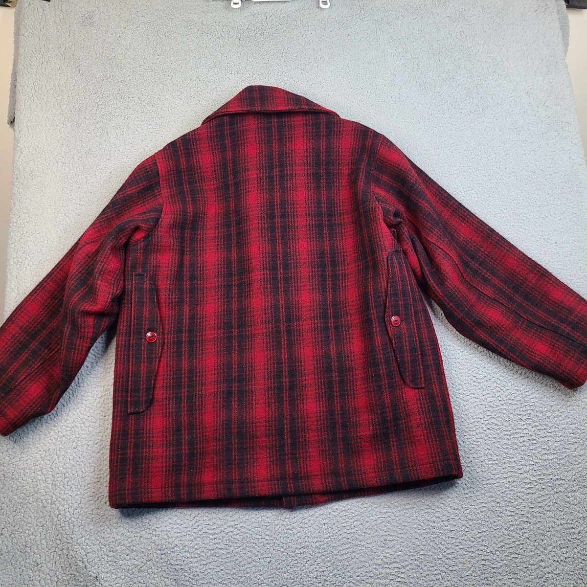 Vintage Woolrich 503 Mackinaw Jacket Mens 46 Buffalo Plaid Wool