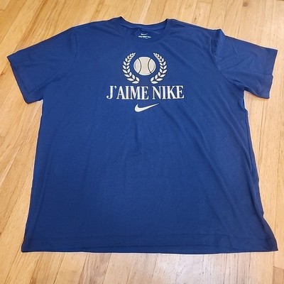 Nike T-Shirt Paris Olympics 2024: Size XXL, Navy, J'aime Nike (I Like Nike)
