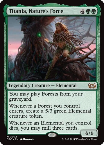 Titania, Nature's Force MTG Commander: Duskmourn: House of Horror 202 M NM