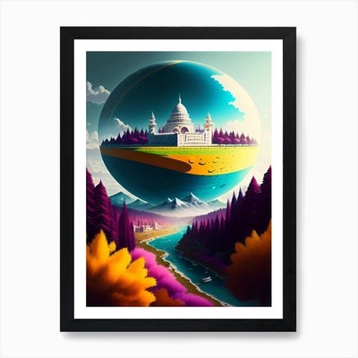 Strahlende Aura Kunstdruck gerahmt Wandbild Poster Leinwanddruck Bild