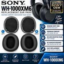 Genuine Sony WH-1000XM6 Ear Pad Cushions Black New OEM Replacement Part