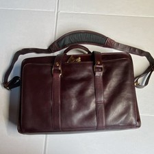 Brown Leather Briefcase for 15 Laptop, Padded...
