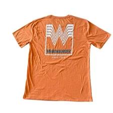 Whataburger Employee T Shirt XL Orange Advertising Promotional Texas Fast Food