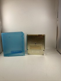 Cartucho dorado y estuche de almacenamiento azul Nintendo NES the Legend of Zelda