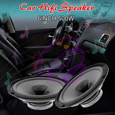 500W Car HiFi Coaxial Speaker Vehicle Door Auto Audio Music Stereo Speaker 6.5''