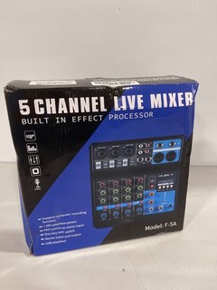 Mezclador en vivo de audio profesional de 5 canales F 5A