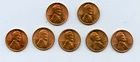 LINCOLN BU CENT, 1952S X 5 + 1952D X 2, BU AMERICANA