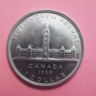 1939 CANADA Silver Dollar BU Cond - Royal Visit Parliament Building