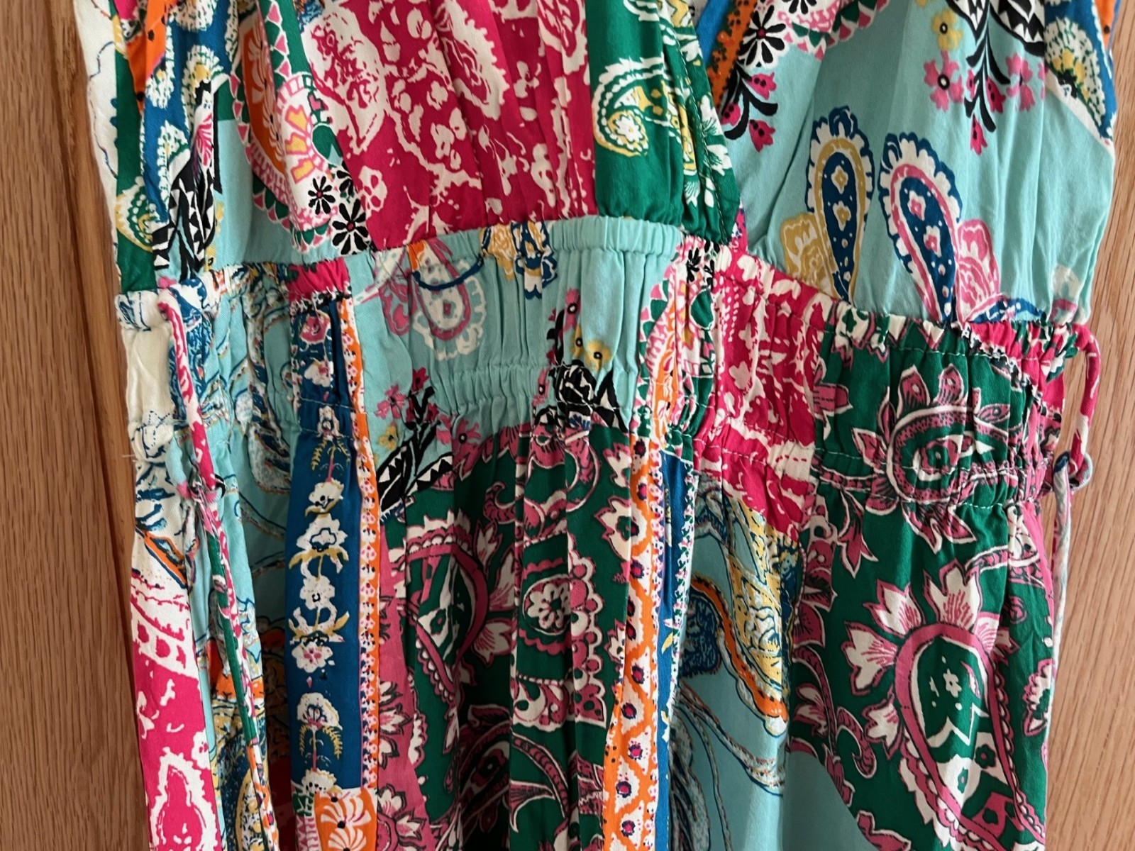 Monsoon Turquoise Multicolour Patchwork Print Mid… - image 7