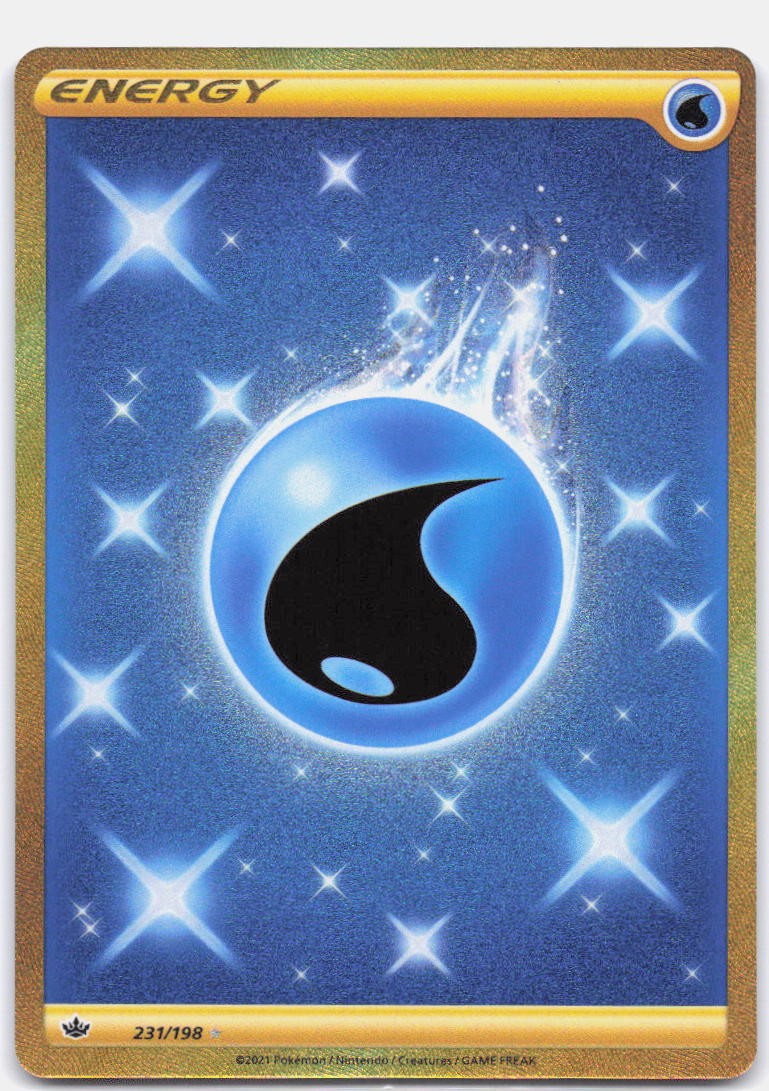 Water Energy Secret Rare 231/198 Chilling Reign Pokemon Near Mint