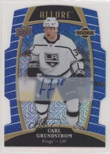 2019-20 Upper Deck Allure Rookies Blue Line 3/35 Carl Grundstrom #73 Auto ev1
