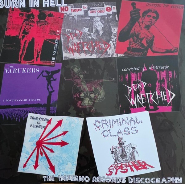 Burn In Hell Comp UK82 Rare Punk KBD Tracks Vinyl LP Varukers Dead Wretched EPs