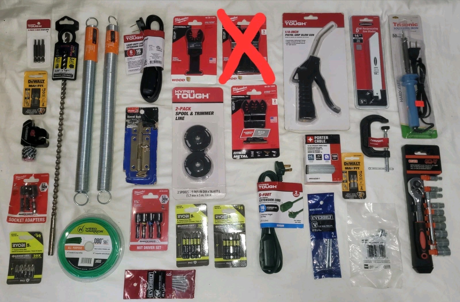 Lot / Variety of 178 Hardware Home Improvement Garage Tools Home (All Brand New)