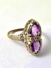 Vintage Art Deco Ring in 14k Gold, 1920's, Vintage Jewelry