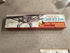 Vintage Carl Goldberg Spirit of St. Louis Kit D1 - 21” Wingspan Balsa Kit