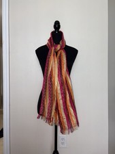 Artisan Handwoven Shawl  Ecuador Andean Cotton Blend Wrap Blanket Scarf