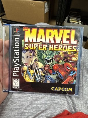 PS1 Marvel Super Heroes – Version US Complète Avec Livret, Testée Et Fonctionne !