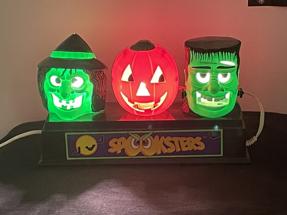 未使用♡Spooky Halloween スタンピンアップ 1996 Hilco Spooksters Halloween Decorative Light Monster Head