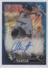 2016 Bowman Draft Chrome Pick Blue Wave Refractor 105/150 Alec Hansen Auto 0b2