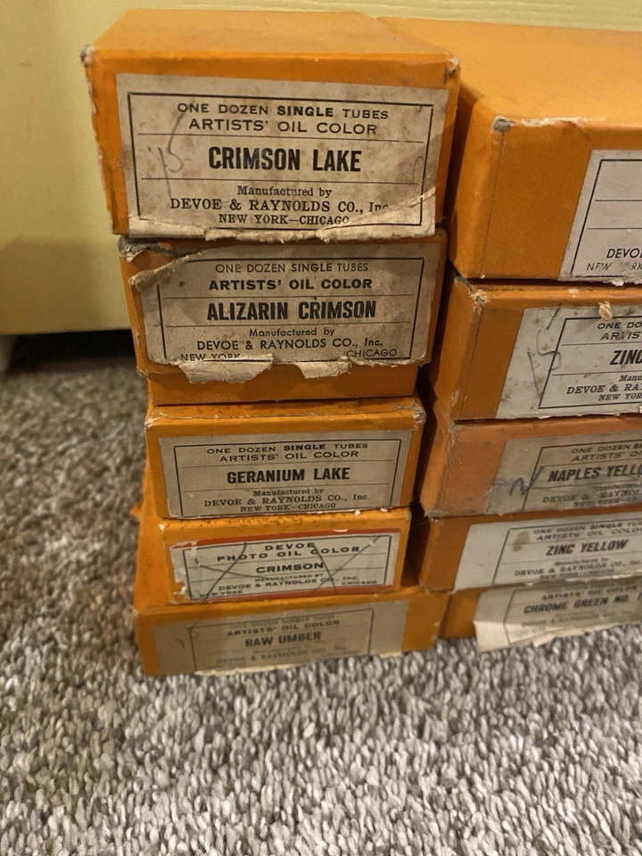 Large Lot Of Vintage Artist Oil Paint Tubes DEVOE And Raynolds -Baer Bros - Image 3 of 4