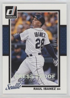 2014 Panini Donruss Press Proof Silver /199 Raul Ibanez #149 z6b