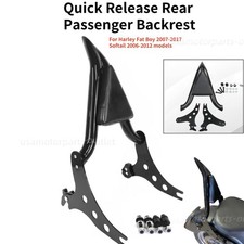 Per Harley Softail 2006-2012 Fat Boy 2007-2017 Sissy Bar Pad Schienale Passeggero