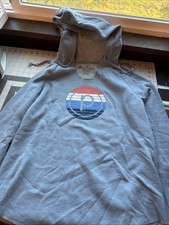 Pure Barre Women  s sweatshirt Blue W/ Logo And hood Comfy soft studio Top Small