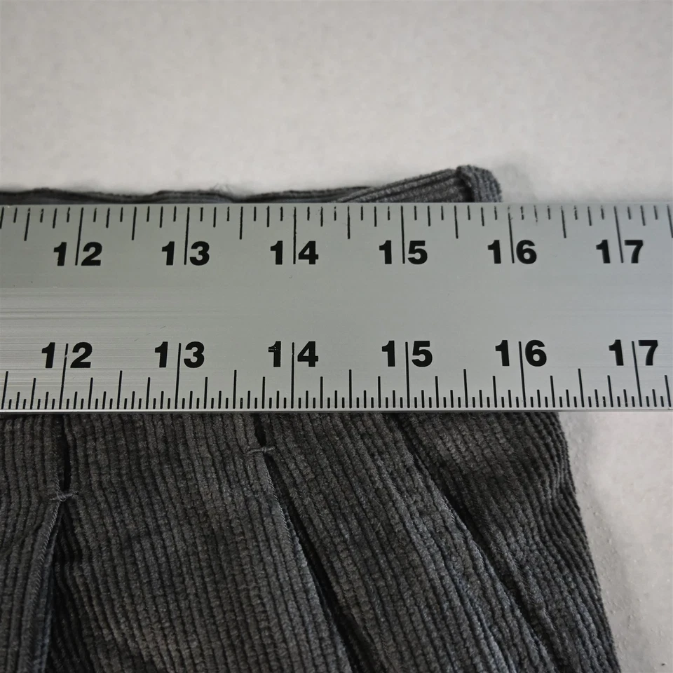 Stefano Ricci 32x30 Gray Ribbed Corduroy 100% Silk Pleated Full Cut Mens Pants - Image 2 of 4