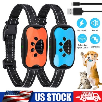 Anti Bark Collar Dog Pet Device Dogs Training No Shock Anti Barking Rechargeable