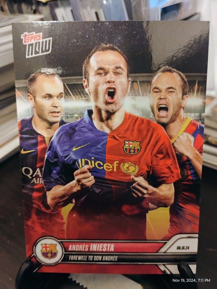Andrés Iniesta Farewell FC Barcelona Topps NOW #2 PR: 2218 In Hand Ships ASAP